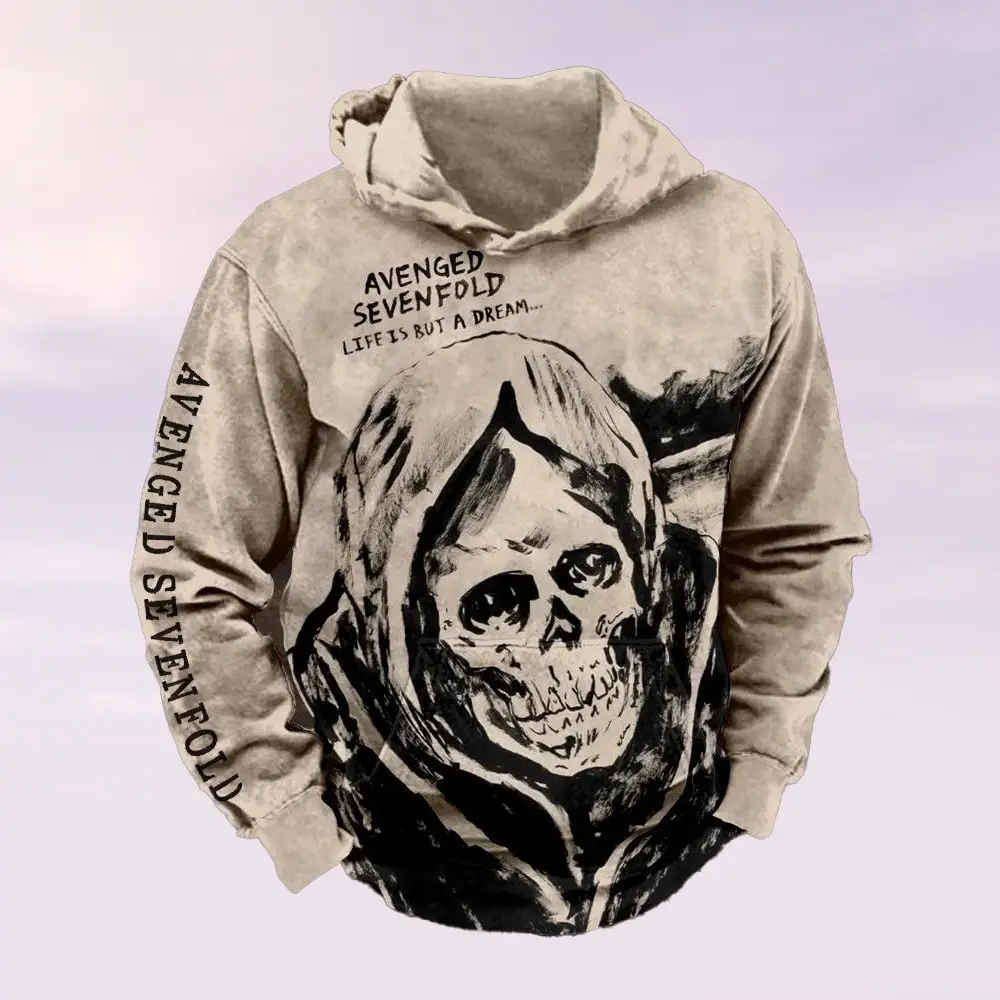 Avenged Sevenfold Merch Hoodie Avenged Sevenfold Skull 47X Apparel Awesome Father's Day Gifts