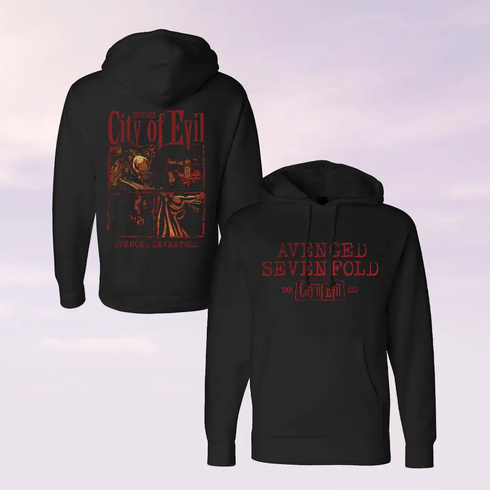 Avenged Sevenfold Merch Hoodie City Of Evil 20 Years Clothes Gifts For Music Fans