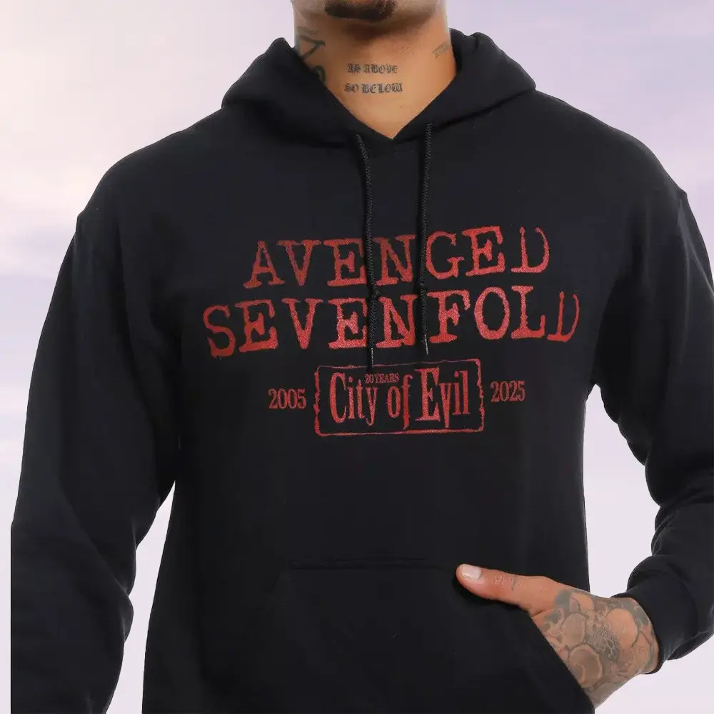 Avenged Sevenfold Merch Hoodie City Of Evil 20th Anniversary Clothes Gift Ideas For Him