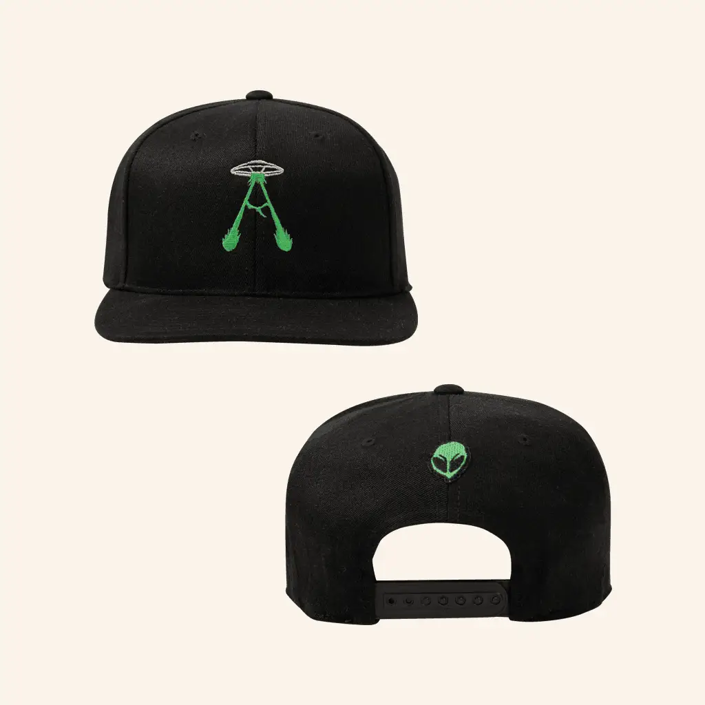 Ayylien Clothing Merch UFO Letter Ayy Snapback Hat Embroidered Gifts For Him -WearandDecor