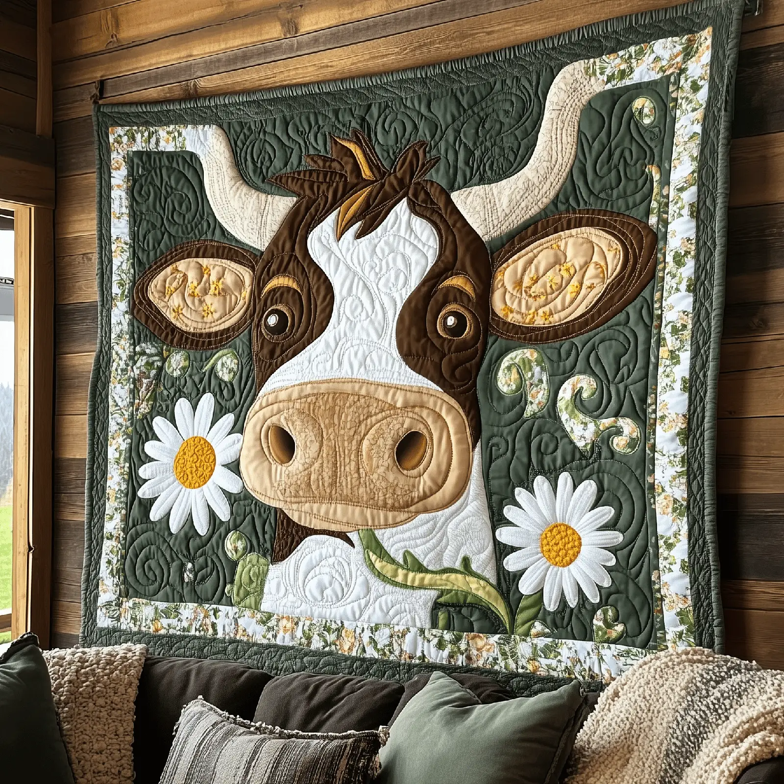 Baby Cow Farm Animal Black White Quilted Blanket Farm Lover Calf Cow Novelty Gifts Baby Cow Farm Animal Black White Quilted Blanket Farm Lover Calf Cow Novelty Gifts - Image 1