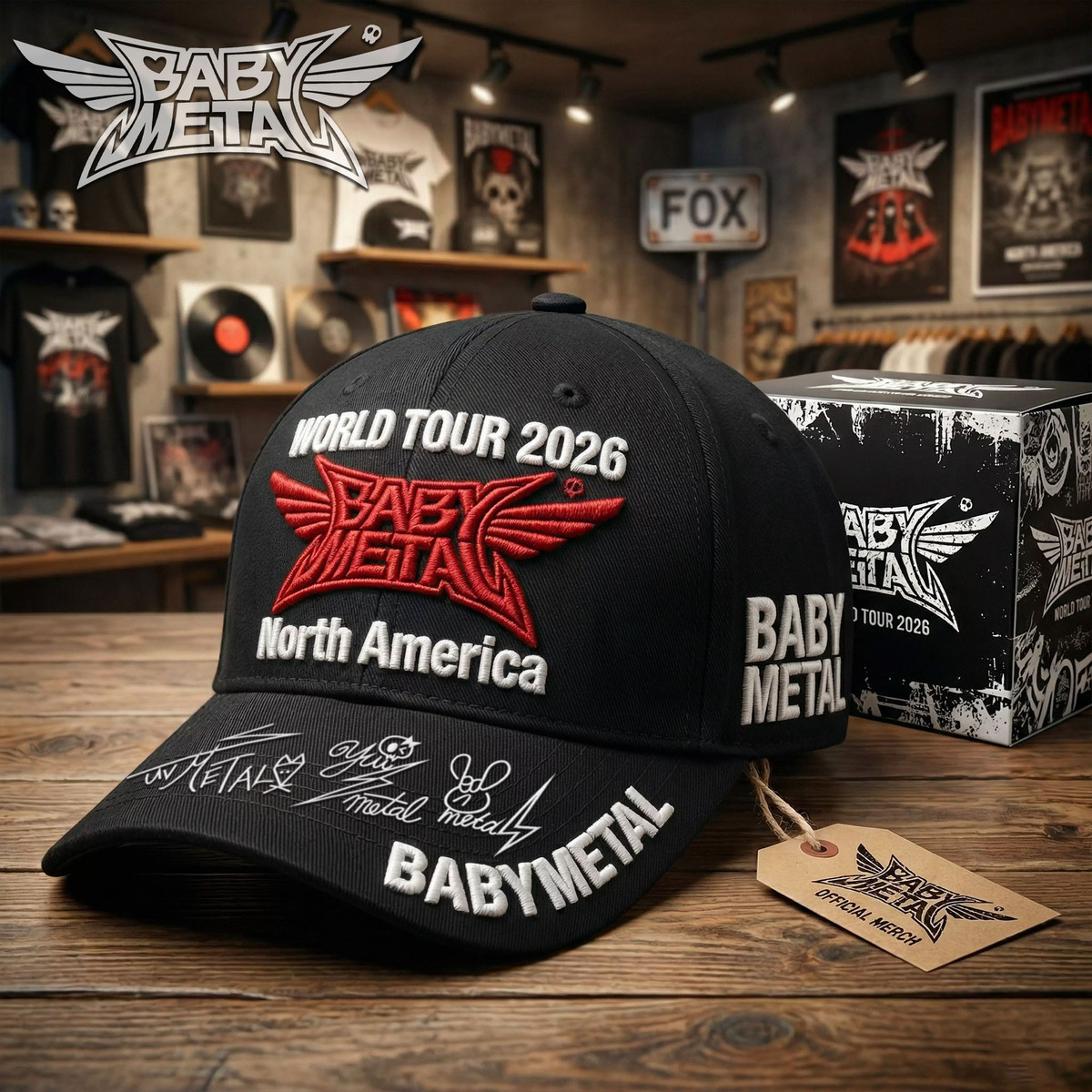 Baby Metal Merch Hat Babymetal World Tour 2026 Baseball Cap Gift For Fan