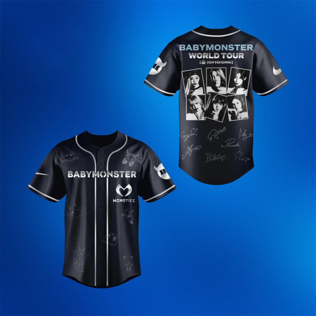 Babymonster World Tour Choom 2026 Baseball Jersey Babymonster Merch Gifts For Music Lovers