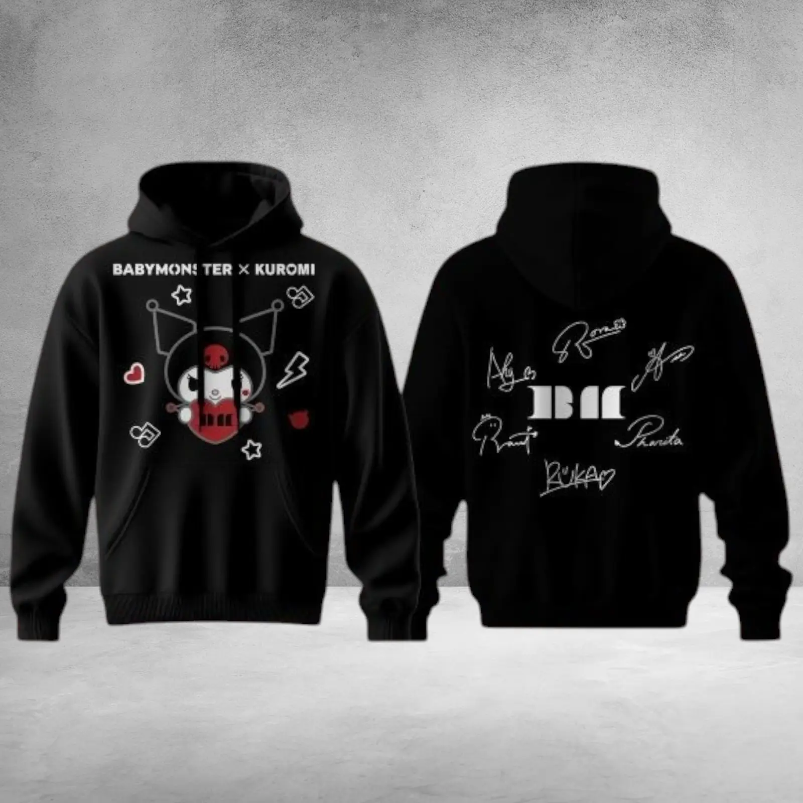 Babymonster X Kuromi 2026 Hoodie Clothing Unique Gift Ideas For Music Fan