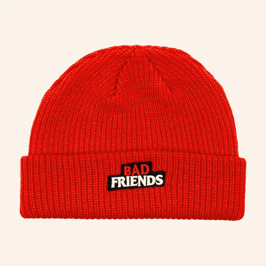 Bad Friends Merch Bad Friends Red Beanie Christmas Gifts For Besties Bad Friends Merch Bad Friends Red Beanie Christmas Gifts For Besties - Image 1