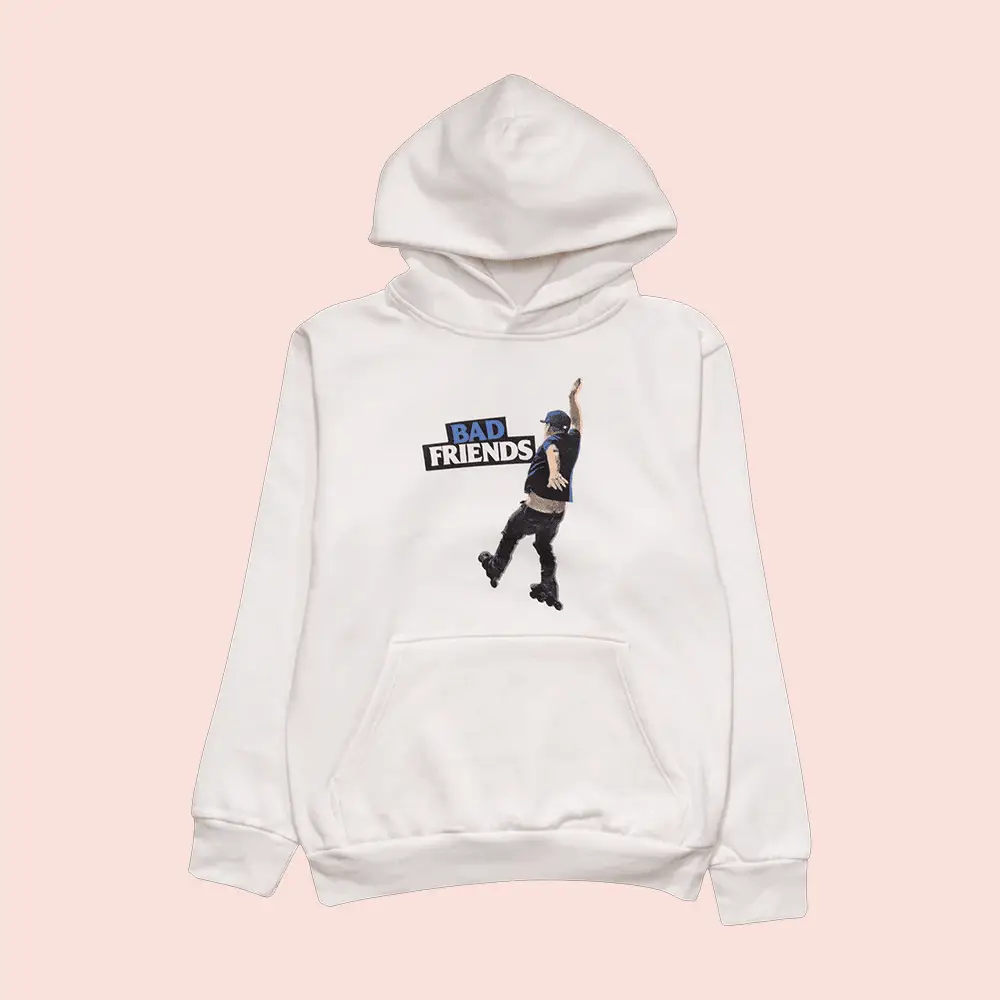 Bad Friends Merch Bobby Falling Hoodie Bad Friends Podcast Apparel Merchandise Fan Gifts