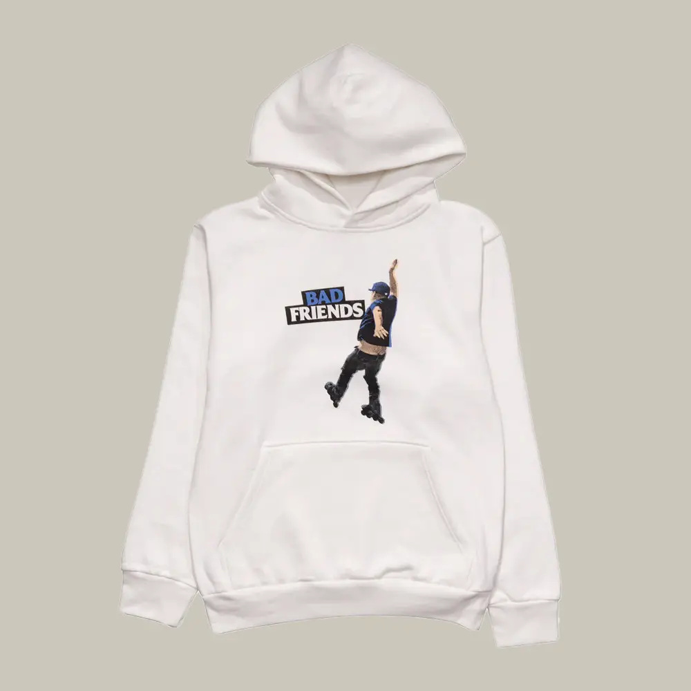 Bad Friends Merch Hoodie Funny Pose Bad Friends Clothing Gifts For Podcast Lovers