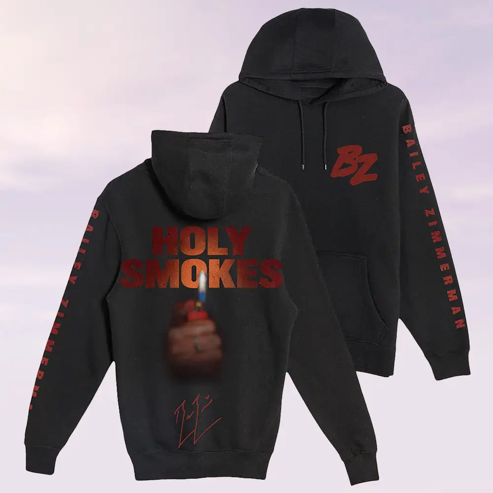 Bailey Zimmerman Merch Hoodie Tour 2025 Holy Smokes Black Clothes Gifts For Besties
