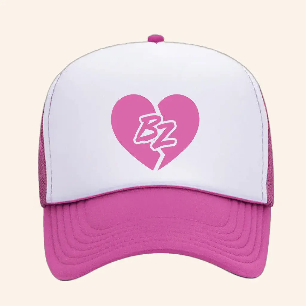 Bailey Zimmerman Merch Tour 2025 BZ Broken Heart Pink White Hat Gift Ideas For Her -WearandDecor