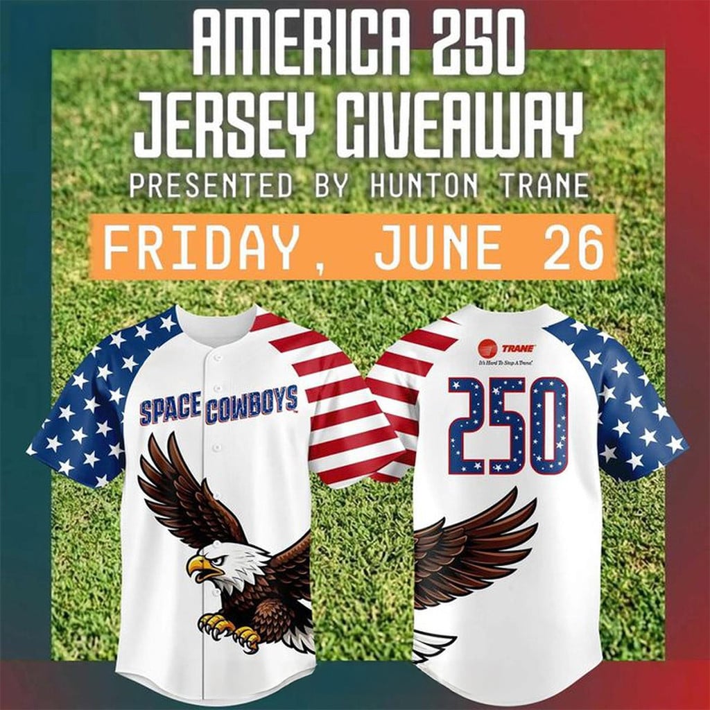 Bald Eagle Sugar Land Space Cowboys America 250 Jersey Gifts For Baseball Fans