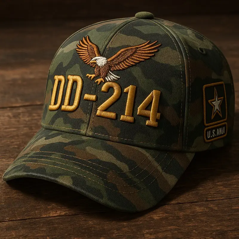 Bald Eagle U.S DD-214 Veterans Camo Hat Best Veterans Day Best Retired Soldiers Gifts