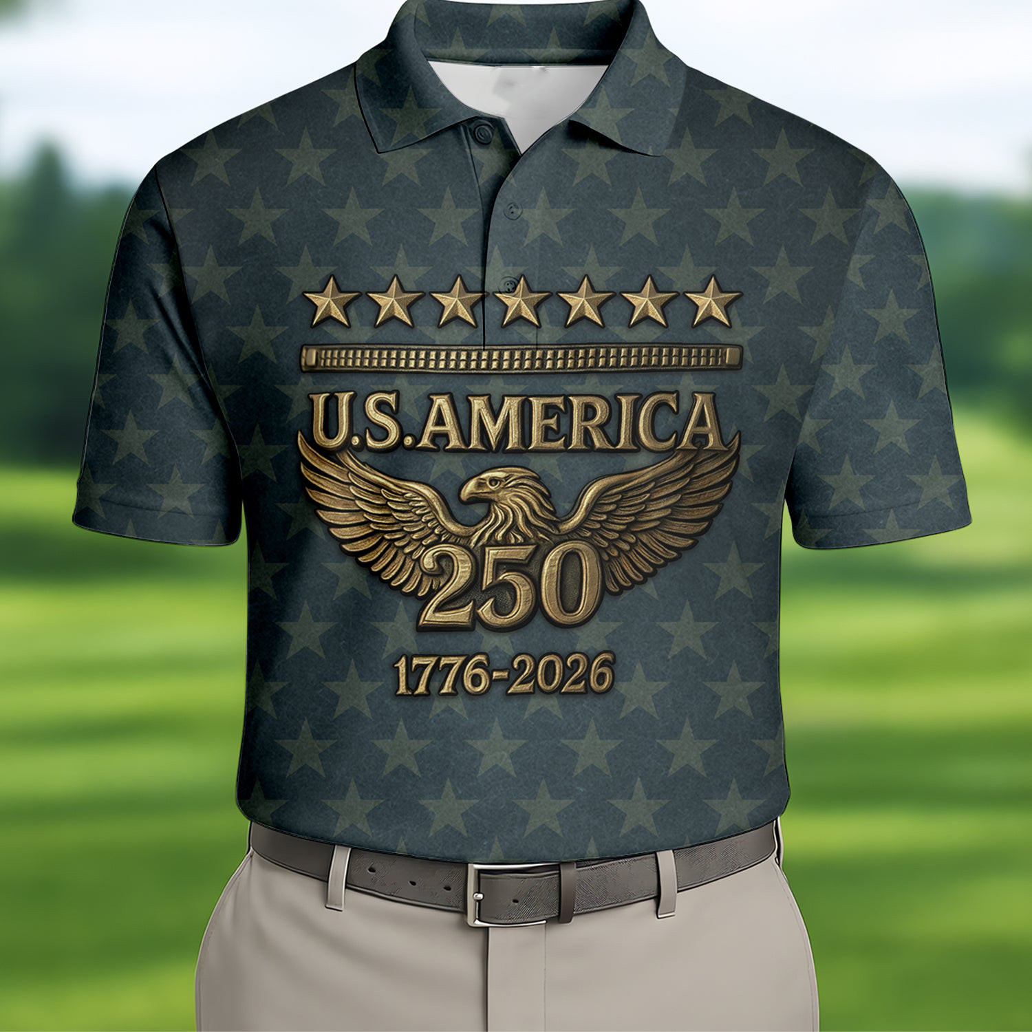 Bald Eagle US America 250Th Anniversary Golf Polo Shirt Mens 1776 2026 Great Gifts For Dad Bald Eagle US America 250Th Anniversary Golf Polo Shirt Mens 1776 2026 Great Gifts For Dad - Image 1