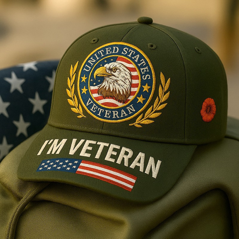 Bald Eagle US Military Veteran Hat I'm A Veteran Best Proud Veterans Days Presents