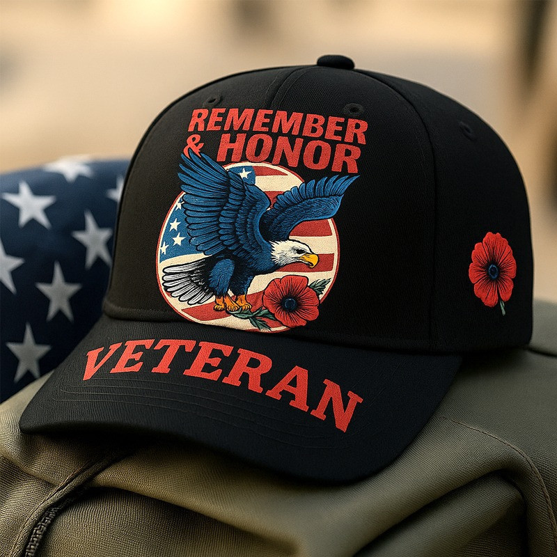 Bald Eagle US Veteran Remember And Honor Hat U.S Flag Honor Veteran Force Idea Gifts Bald Eagle US Veteran Remember And Honor Hat U.S Flag Honor Veteran Force Idea Gifts - Image 1