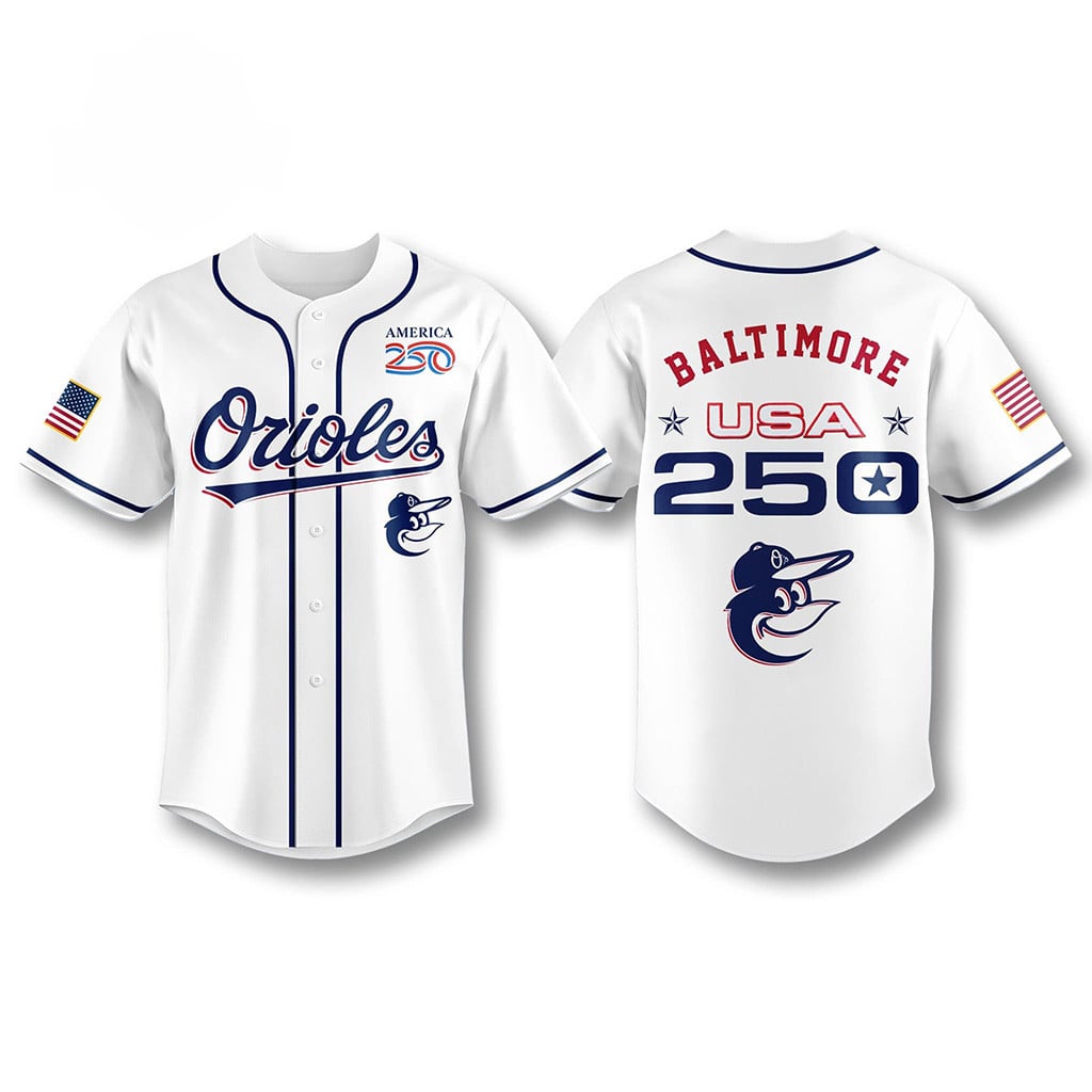 Baltimore Orioles America 250 USA Baseball Jersey Orioles Merch Gifts For Baseball Fans