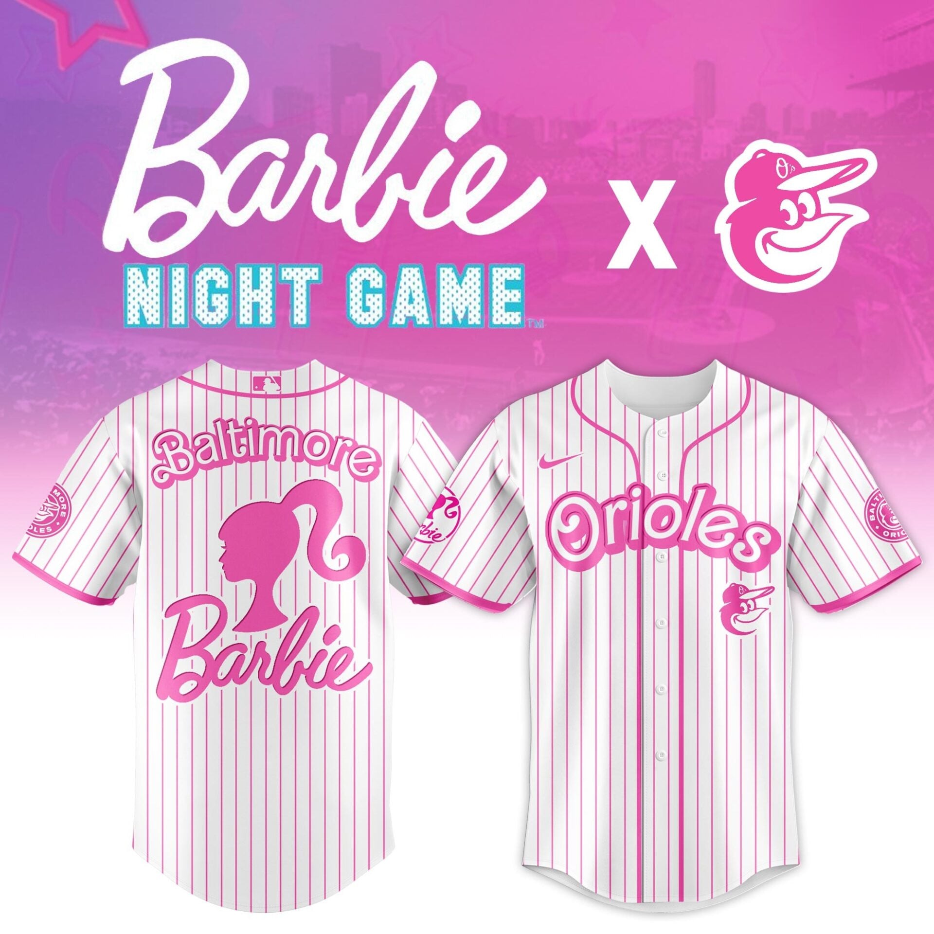 Baltimore Orioles Barbie Night Jersey 2026 Baltimore Orioles Merch Gifts For Baseball Lovers