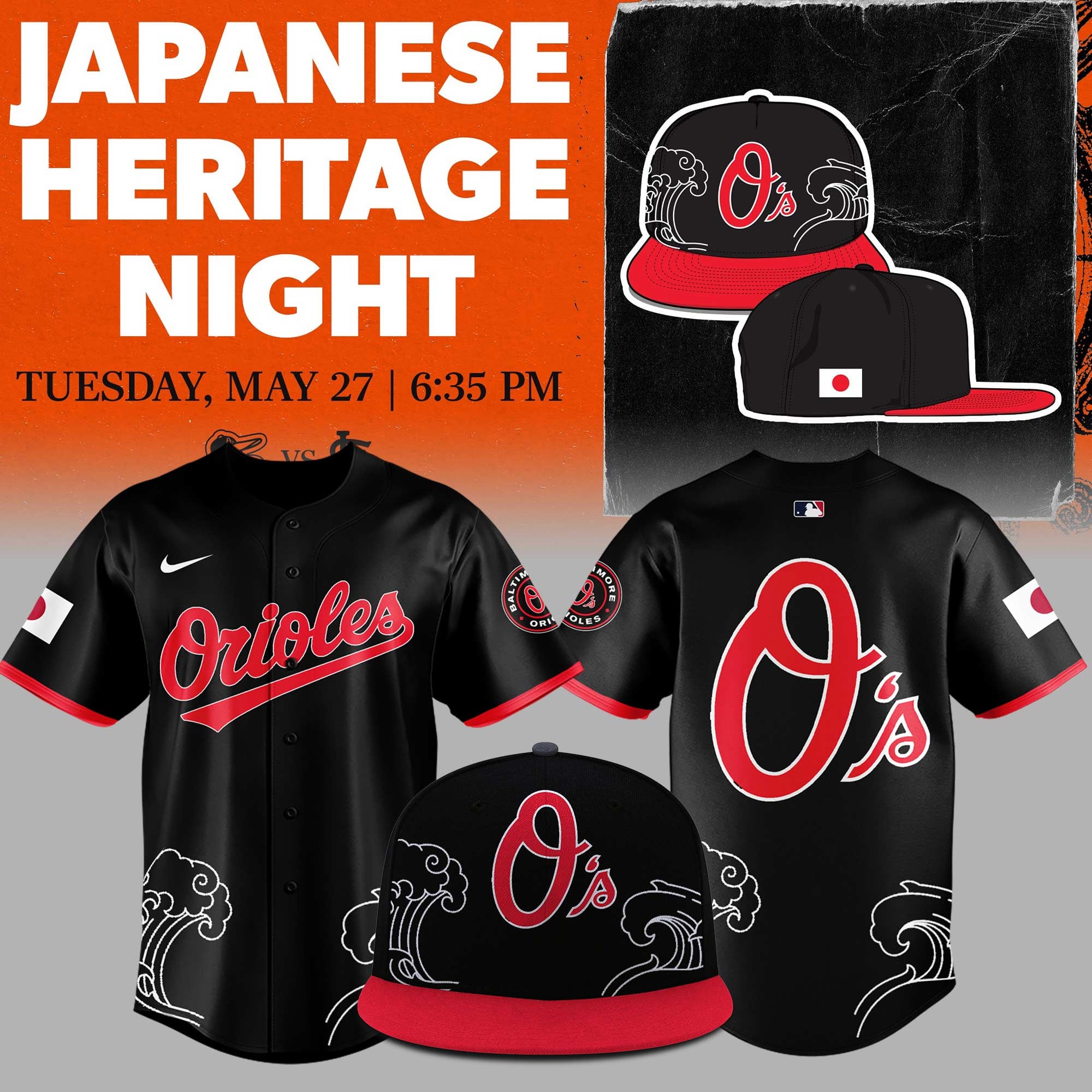 Baltimore Orioles Japanese Heritage Night Jersey 2026 Orioles Merch Present For Baseball Fans
