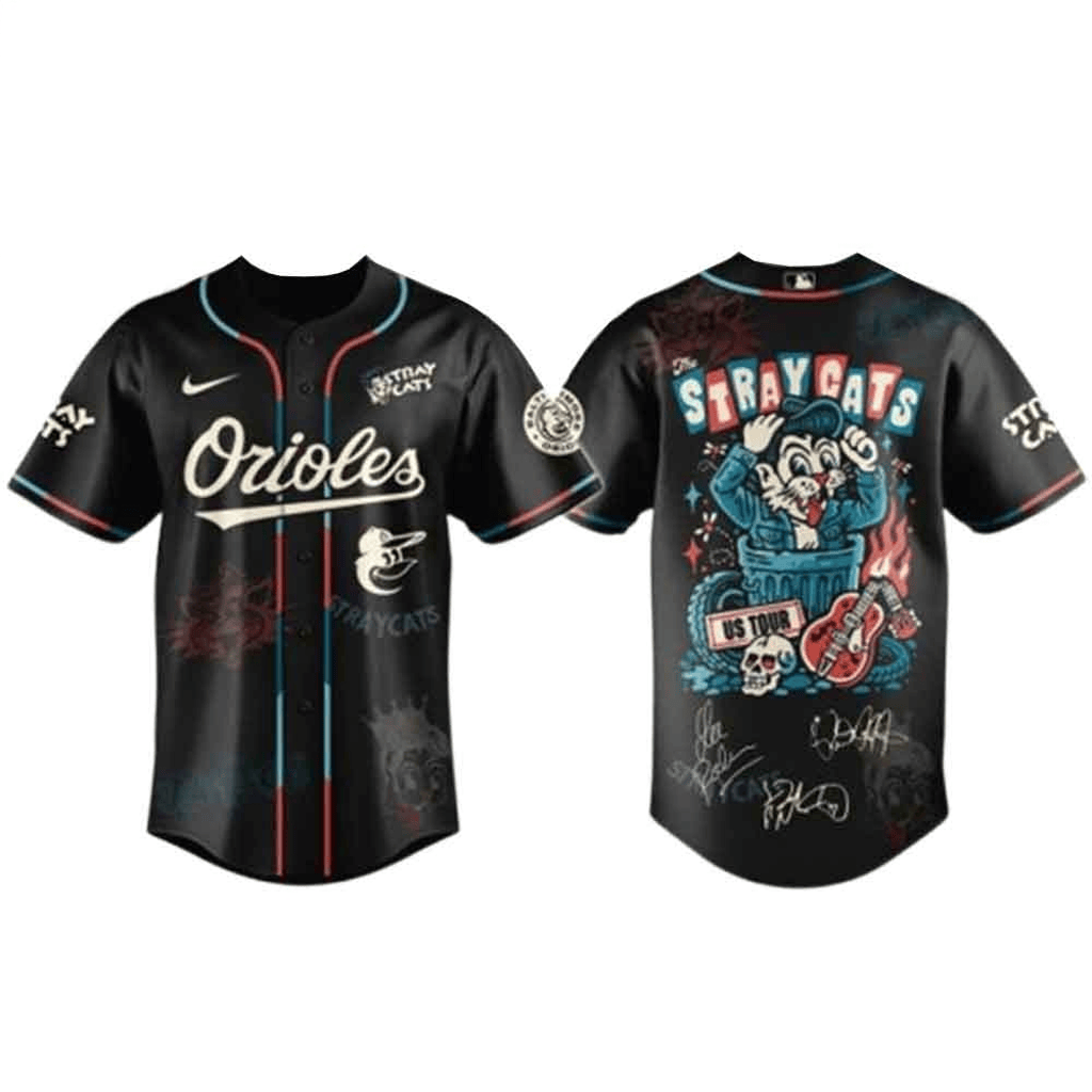 Baltimore Orioles Stray Cats Cross Country Summer Tour 2026 Baseball Jersey Fan Merch