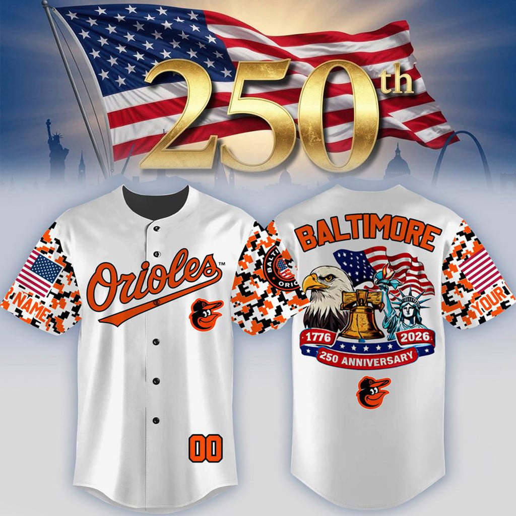 Baltimore Orioles USA 250th Anniversary 1776-2026 Baseball Jersey Orioles Merch Gifts For Fans