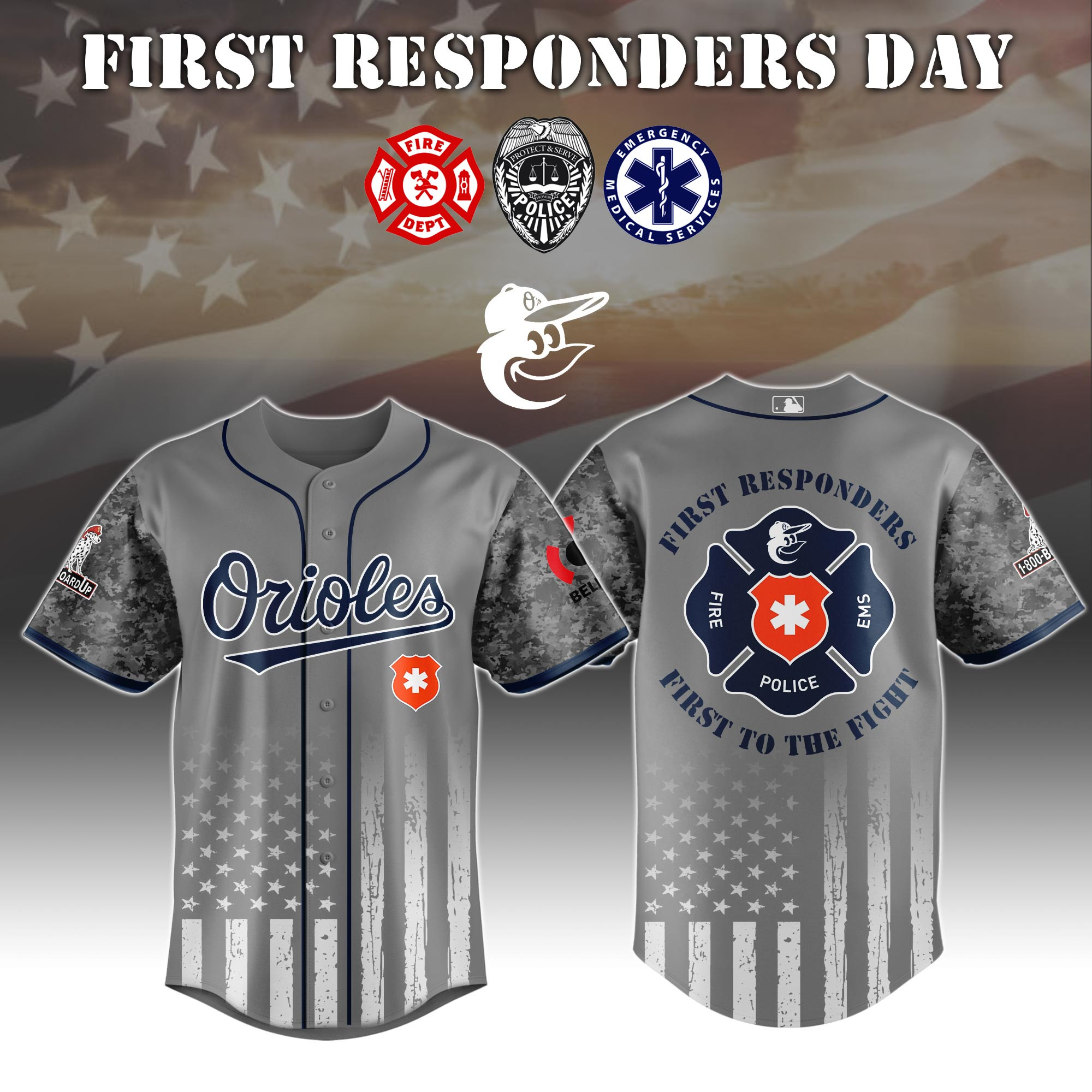 Baltimore Orioles x First Responders Jersey 2026 Gift For Baseball Fans