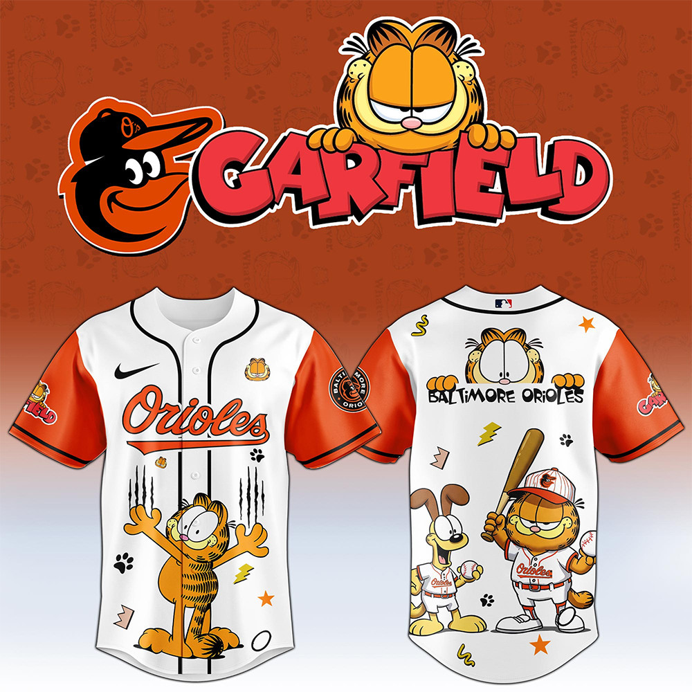 Baltimore Orioles x Garfield Cat Jersey 2026 Best Gifts For Baseball Lovers