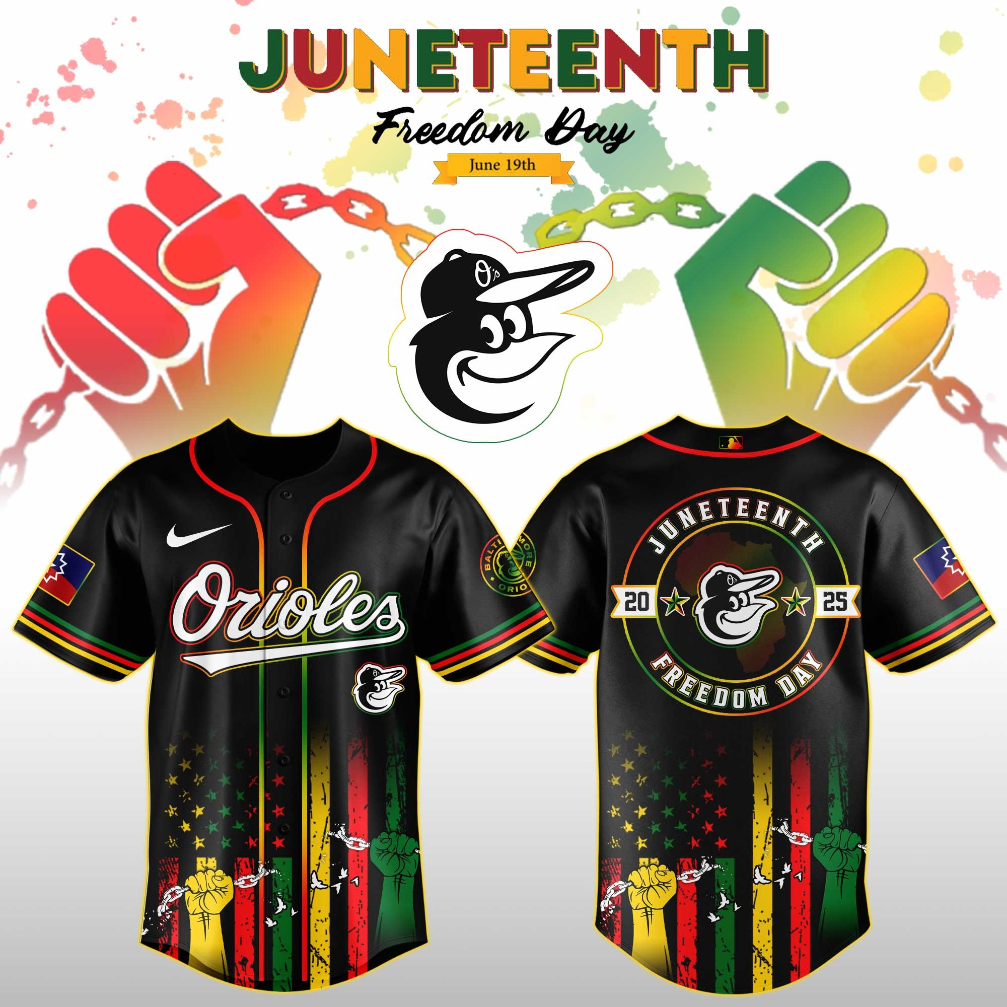 Baltimore Orioles X Juneteenth Day Jersey Edition Jersey 2026 Best Gift For Sport Fans