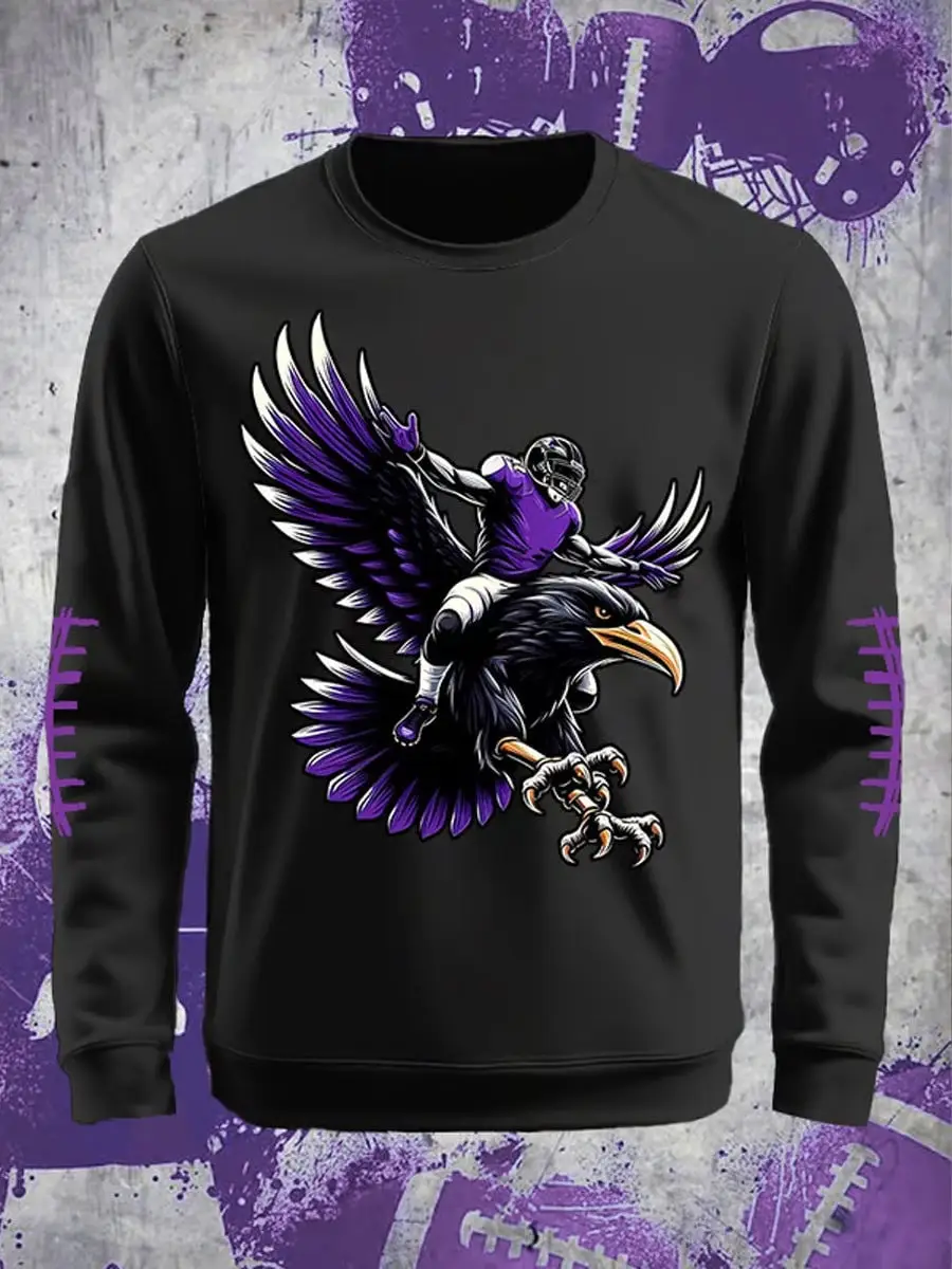 Baltimore Ravens Sweatshirt Football Match Day Clothing Football Christmas Gifts