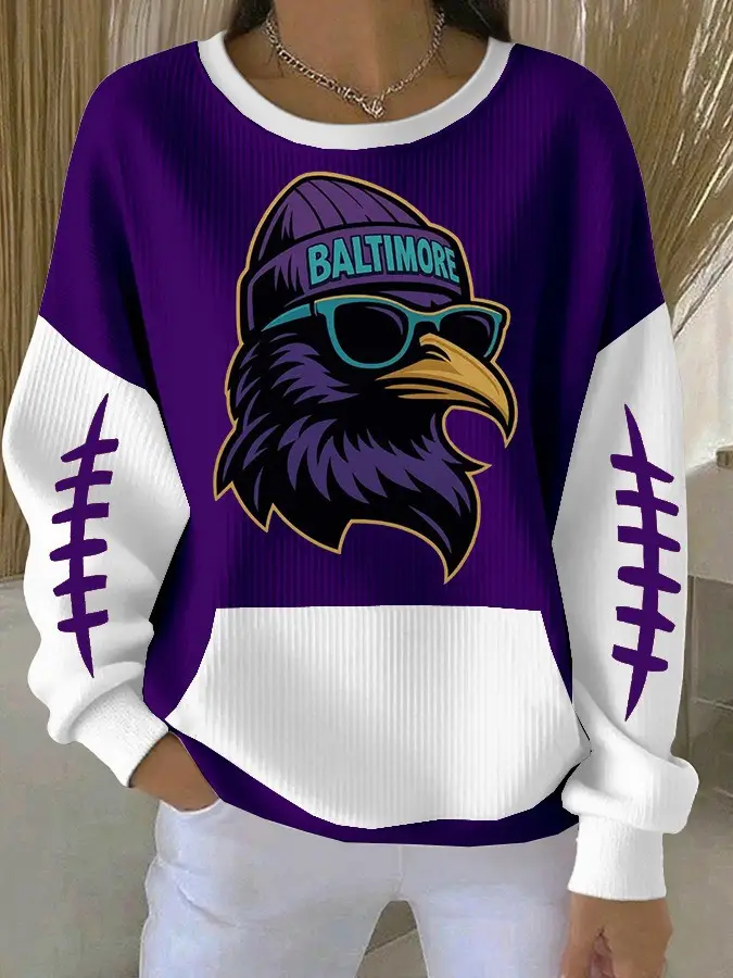 Baltimore Ravens Sweatshirt Women's Baltimore Football Game Day Merch Clothing Gifts For Her