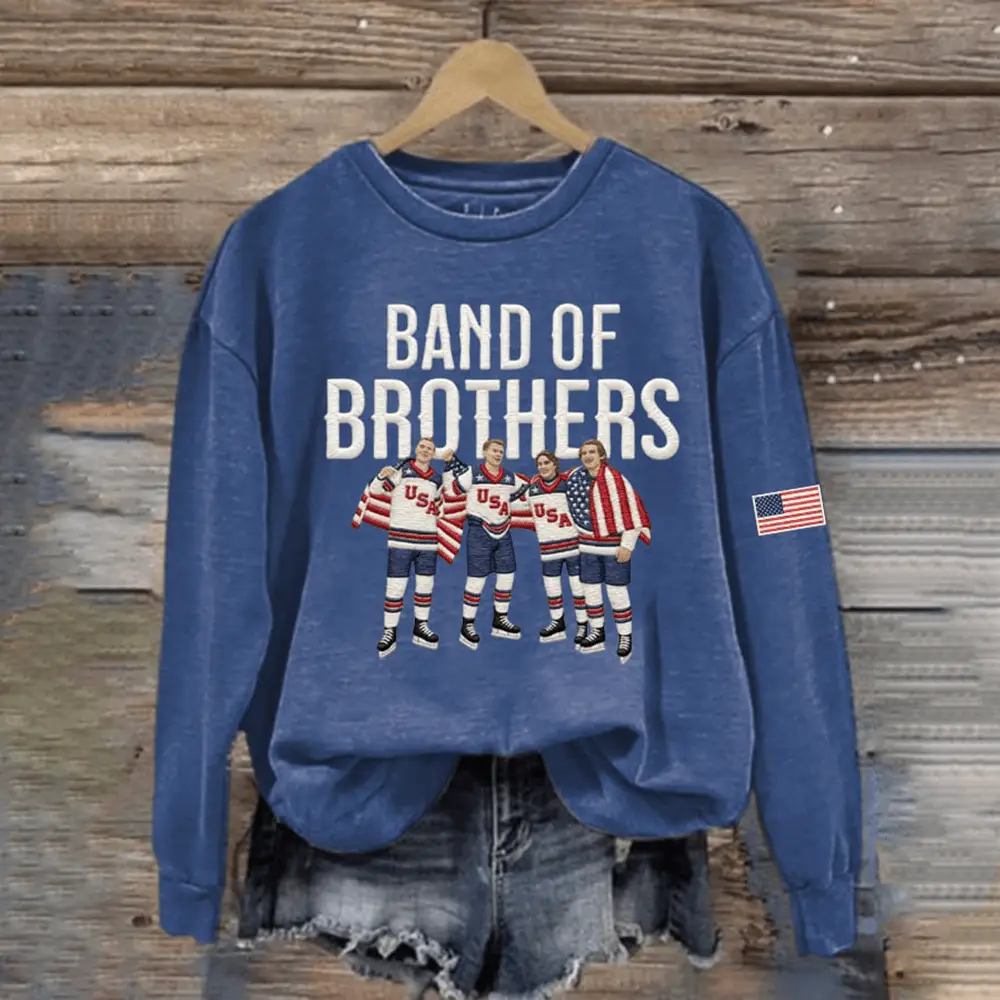 Band Of Brothers USA Hockey Olympic Sweatshirt 2026 Winter Olympic Clothing Fan Gift For Fan