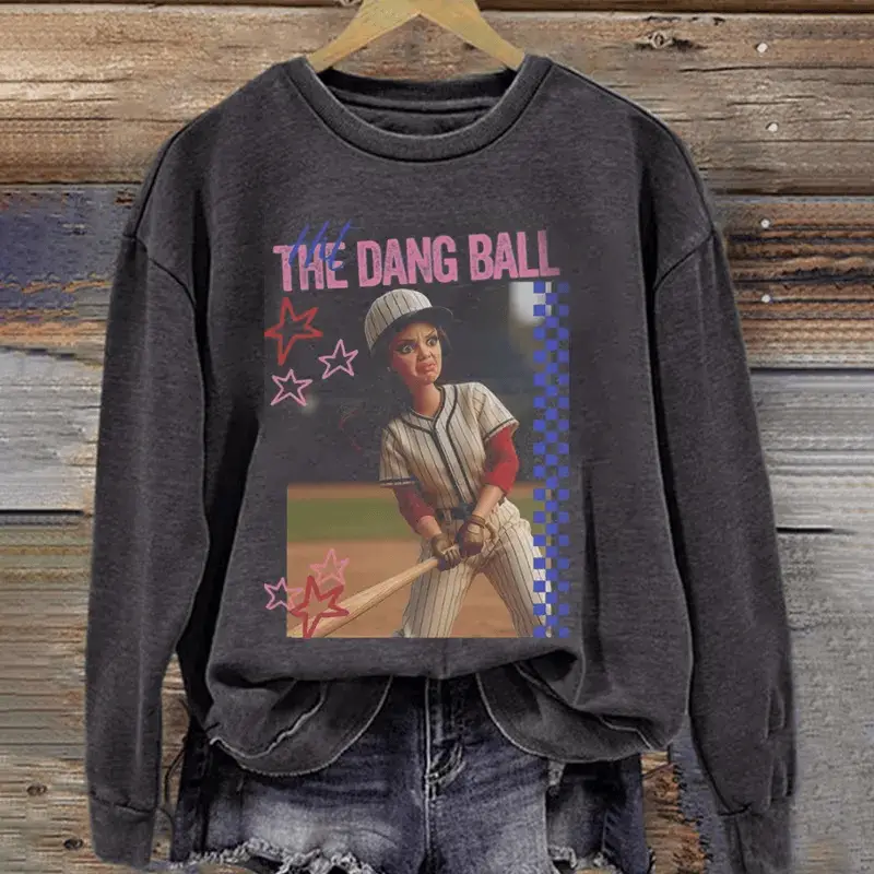 Barbie Hit The Dang Ball Baseball Mom Sweatshirt Funny Mothers Day Gift