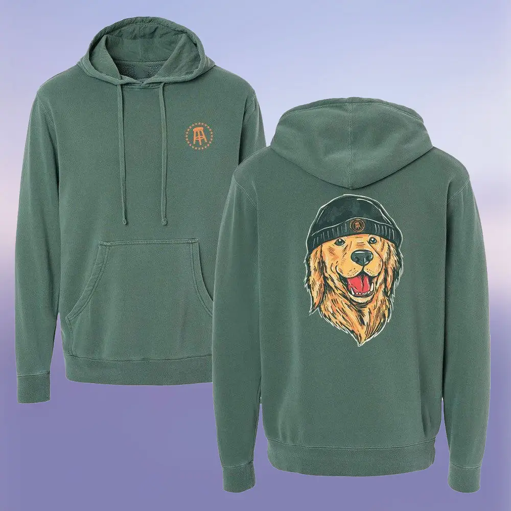 Barstool Outdoors Winter Dog Hoodie Golden Retriever Graphic Gift for Dog Lovers Barstool Outdoors Winter Dog Hoodie Golden Retriever Graphic Gift for Dog Lovers - Image 1