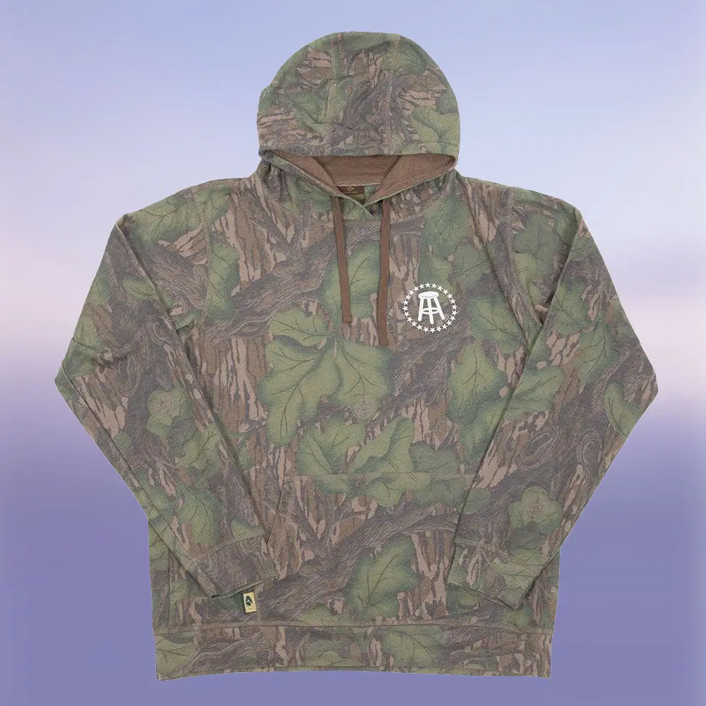 Barstool Outdoors x Mossy Oak Cotton Mill Vintage Hoodie Camo Graphic Unisex Apparel