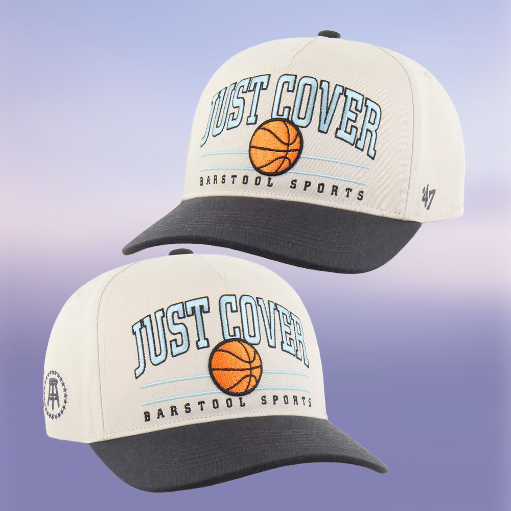 Barstool Sports Just Cover Roscoe '47 HITCH Snapback Hat Sand Gift for Dad