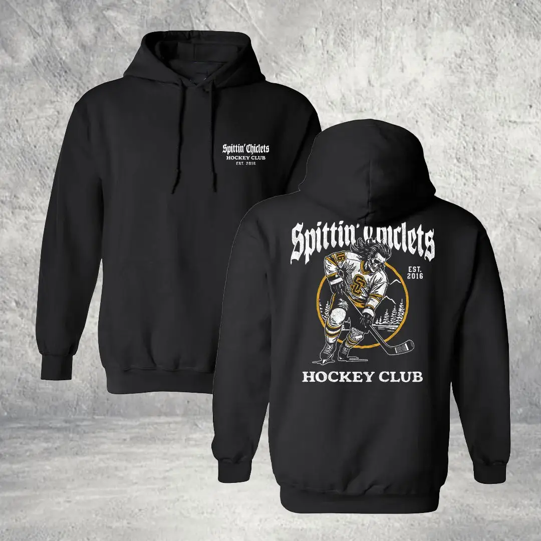 Barstool Sports Merch Spittin Chiclets Skullet Hoodie Hockey Podcast Clothes Unisex Barstool Sports Merch Spittin Chiclets Skullet Hoodie Hockey Podcast Clothes Unisex - Image 1
