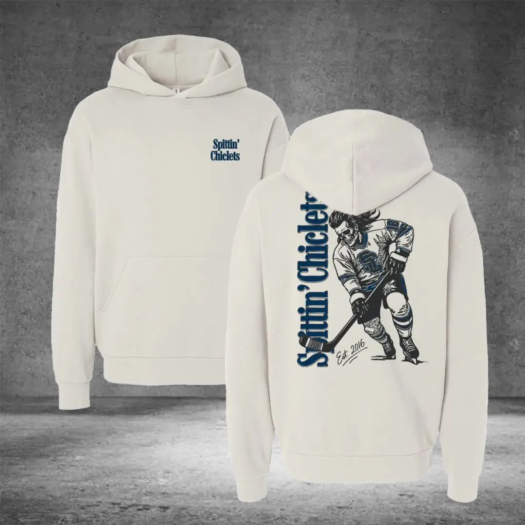 Barstool Sports Merch Spittin Chiclets Skullet Vertical Hoodie Hockey Themed Gift Ideas