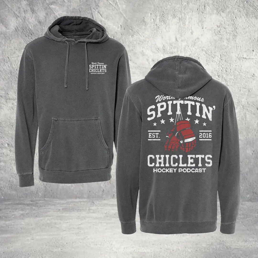Barstool Sports Merch Spittin Chiclets World Famous Hoodie USA Hockey Podcast Apparel