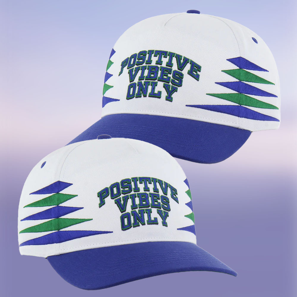 Barstool Sports Positive Vibes Only Diamond '47 HITCH Snapback Hat Blue Dad Gift Barstool Sports Positive Vibes Only Diamond '47 HITCH Snapback Hat Blue Dad Gift - Image 1