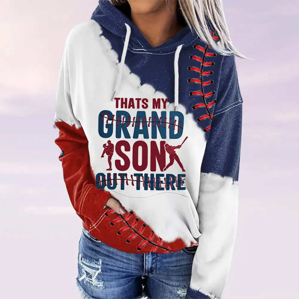 Baseball That's My Grandson Out There Hoodie Game Day Baseball Lovers Apparel Gifts For Sister