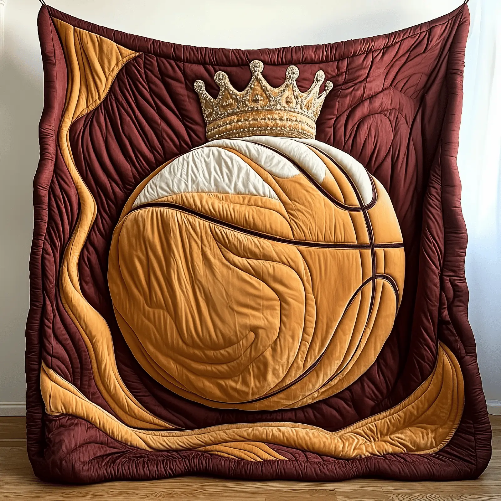 Basketball Sport Theme Design Quilted Blanket King Player Gifts For Basketball Players Basketball Sport Theme Design Quilted Blanket King Player Gifts For Basketball Players - Image 1