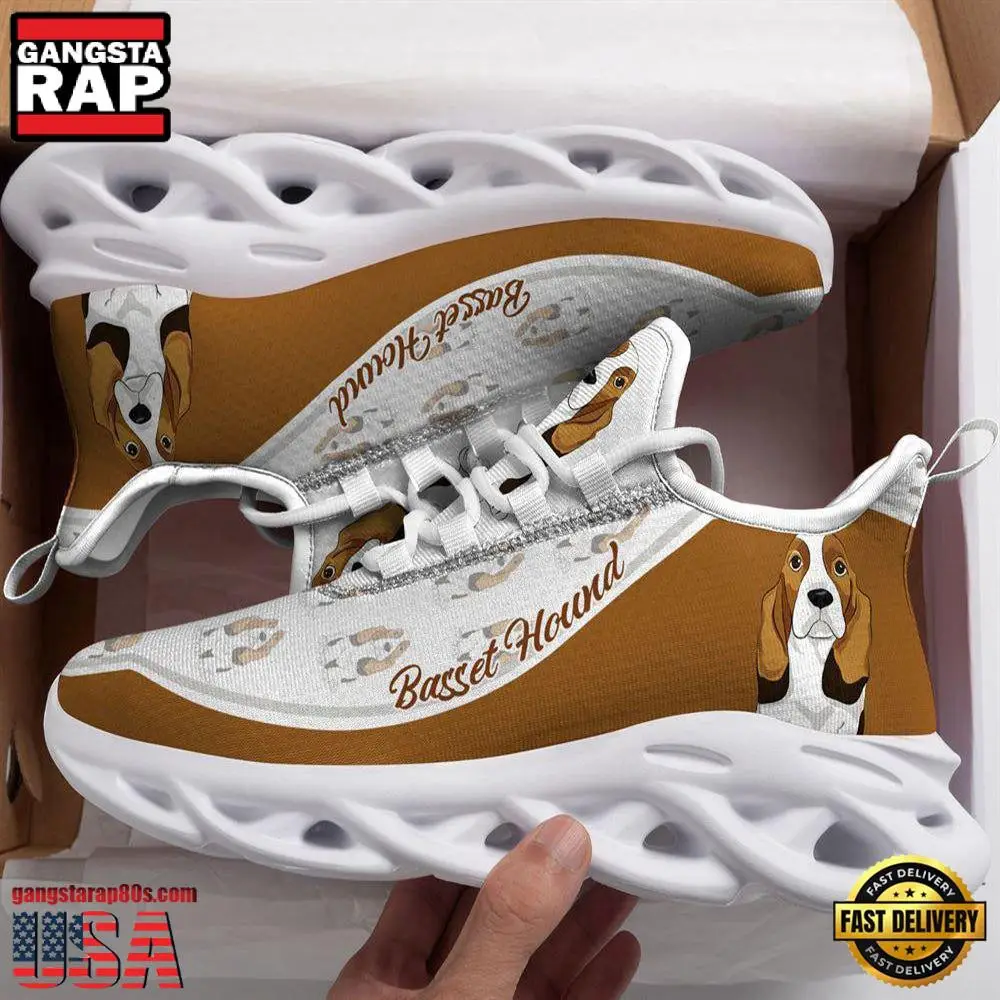Basset Hound Dogs Lover Air Max Shoes Air Cushion Sneakers, Running Sneakers