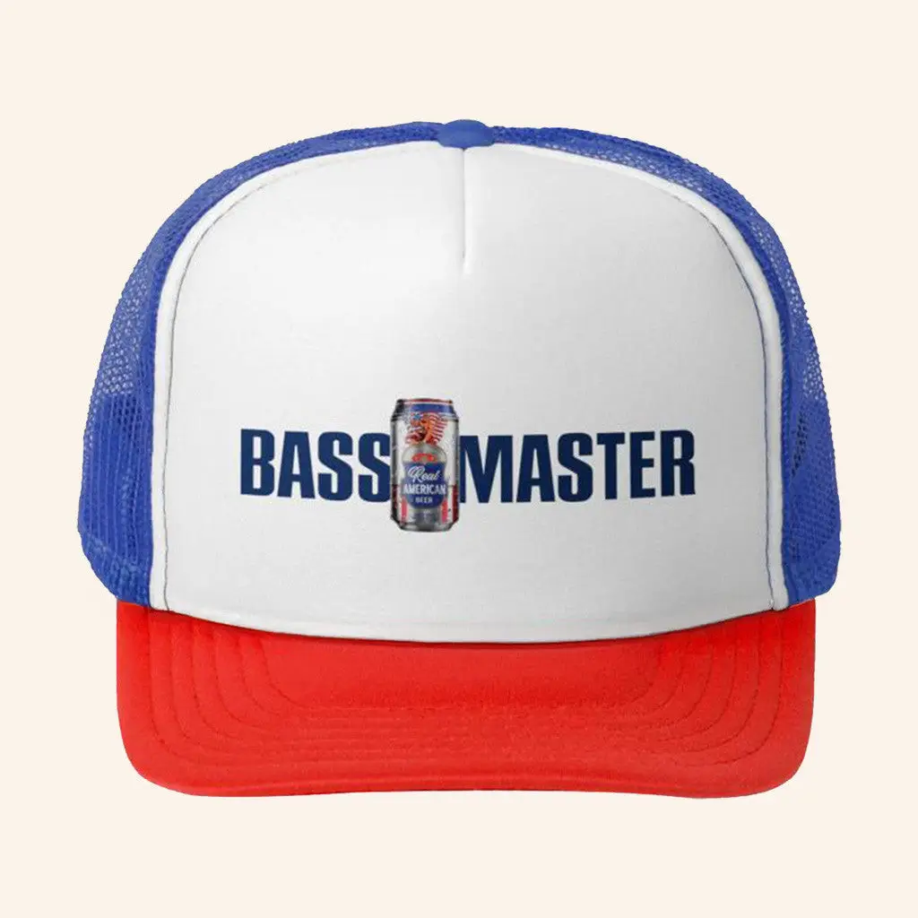 Bassmaster Merch Bass Merica And Real American Beer Hat Gifts For Dad -WearandDecor