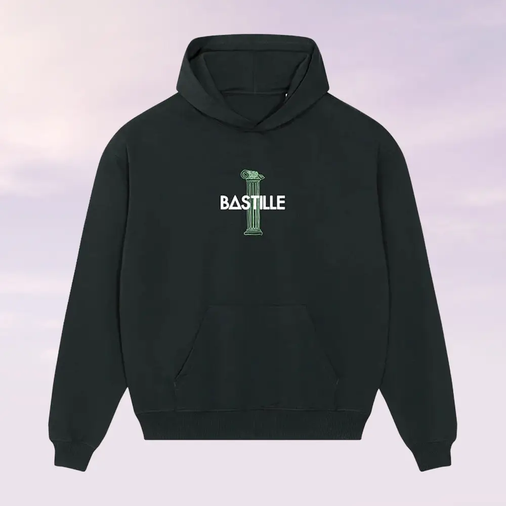 Bastille Merch Pompeii Pillars Black Hoodie Subtle Minimal Clothes Presents For Son
