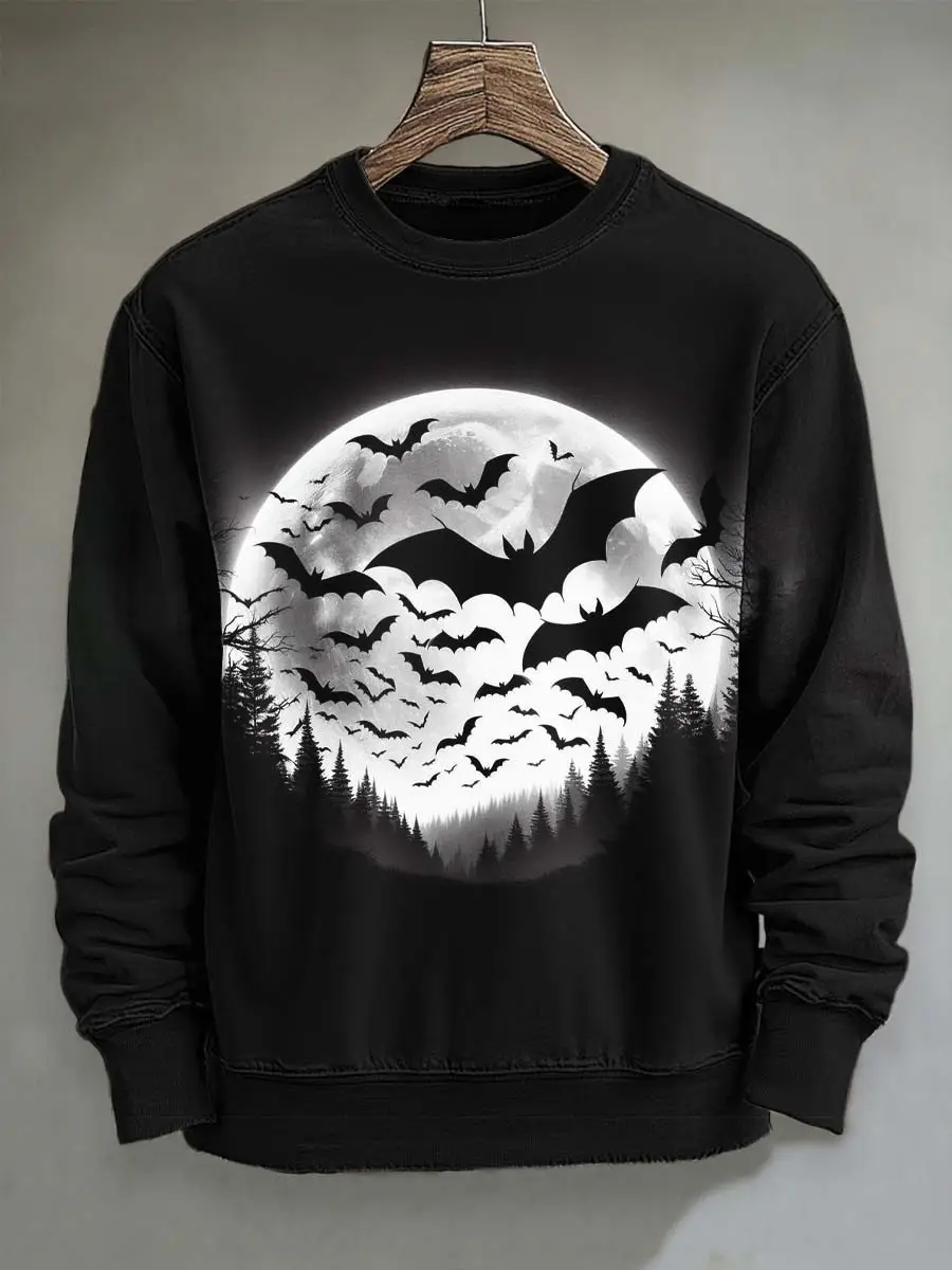 Bat Halloween Midnight Sweatshirt Horror Clothing Gothic Bat Lover Gift Ideas