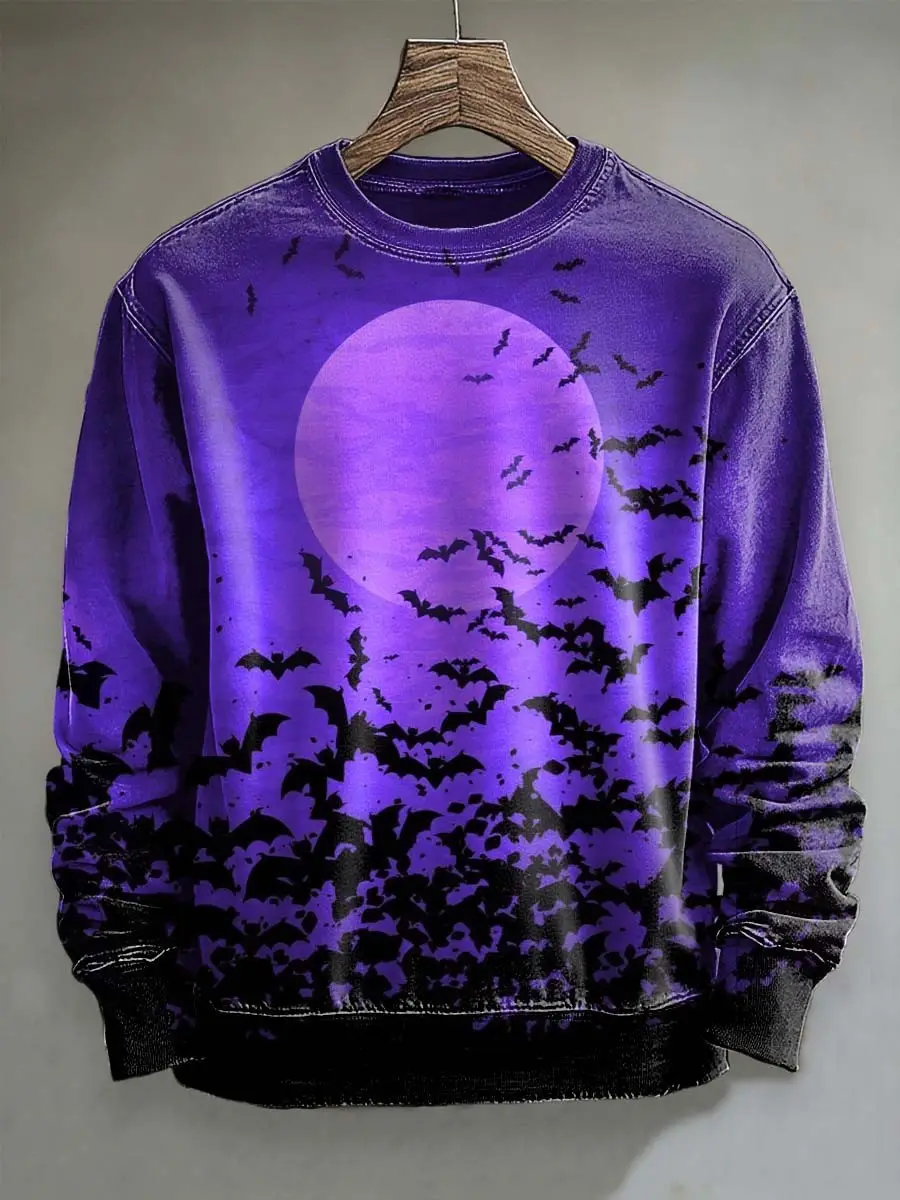 Bat Halloween Midnight Sweatshirt Scary Clothing Gothic Bat Lover Present Ideas