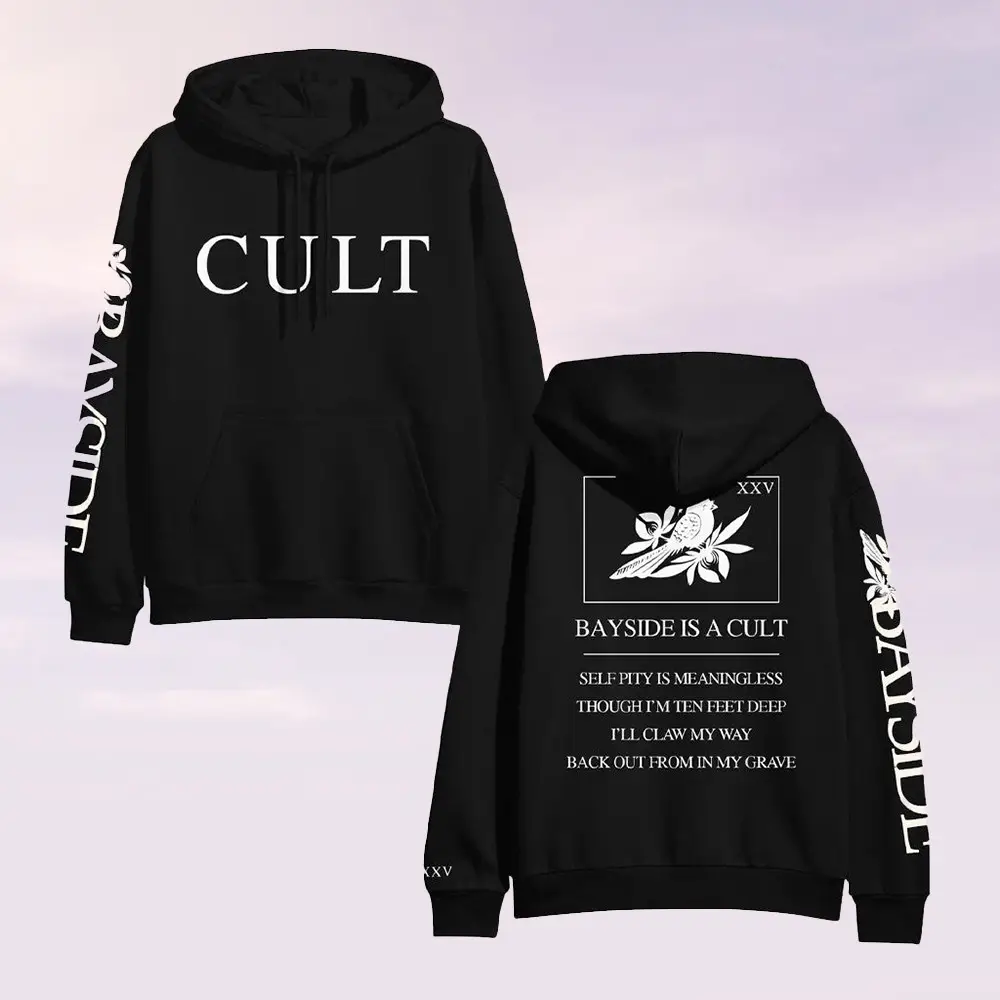 Bayside Merch Cult Black Hoodie Cool Clothes Christmas Gifts For Music Lovers