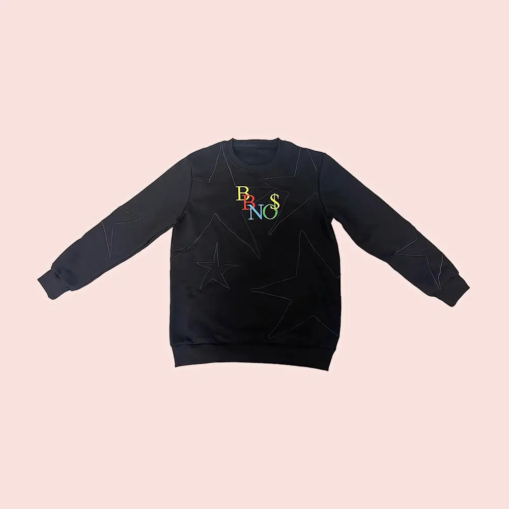 Bbnos Merch Star Stripe Graphic Sweatshirt Bbnos Music Apparel Present For Music Enthusiast Bbnos Merch Star Stripe Graphic Sweatshirt Bbnos Music Apparel Present For Music Enthusiast - Image 1