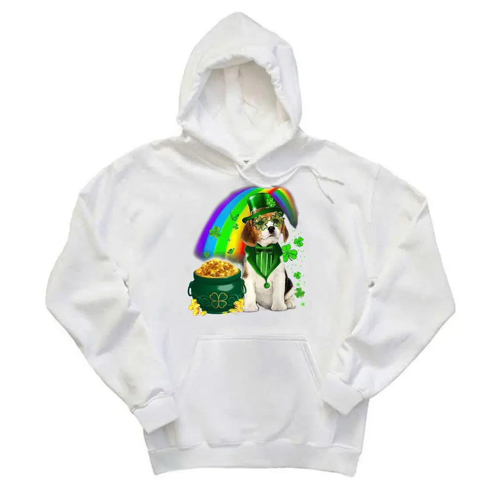 Beagle Dog Irish Leprechaun Hoodie Beagle Lover Cute St Patricks Day Shirt Big Brother Gifts