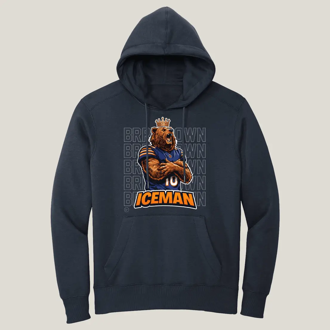 Bear Down Iceman Hoodie Da Bears Hoodie Game Day Gift for Him Her