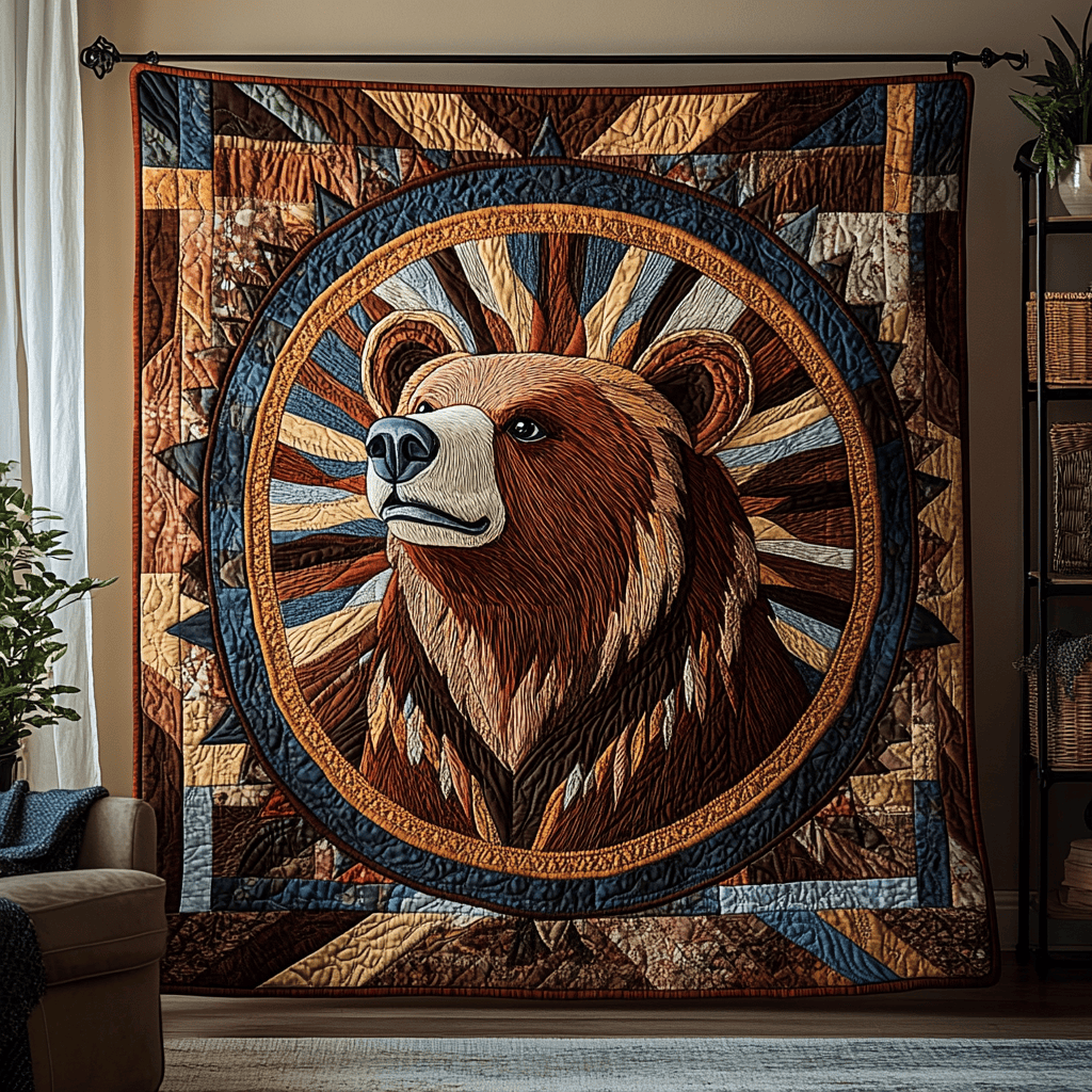 Bear Legend Quilted Blanket Bedroom Xmas Decor Unusual Gifts For Cat Lovers