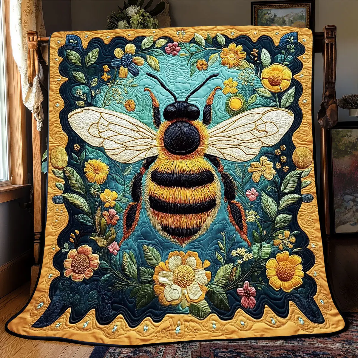 Bee Quilt Blankets Best Throw Blanket Father's Day Presents For Son